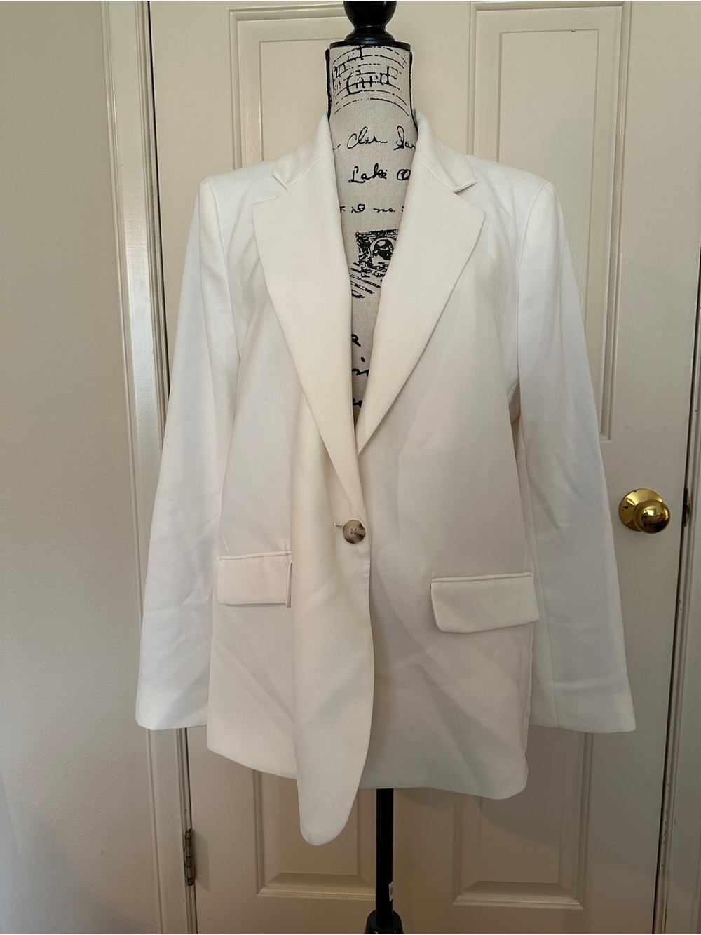 Topshop White Single-Button Blazer sz12 NWOT